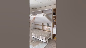 A folding bunk bed for children will save space in the room