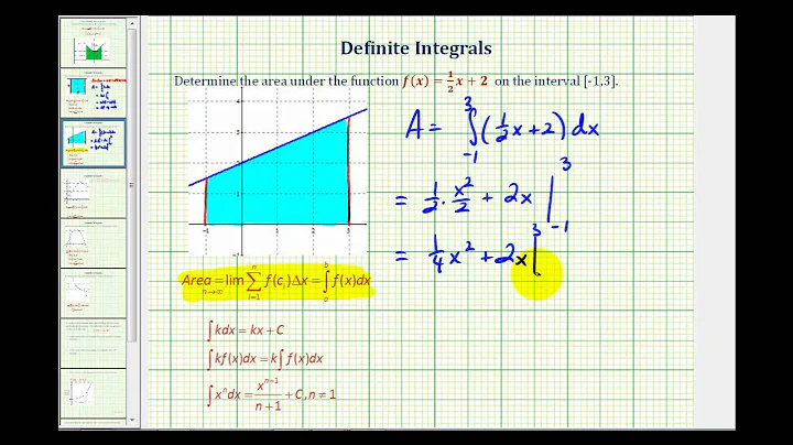 Ex 2:  Area Under a Linear Function Using Definite Integration