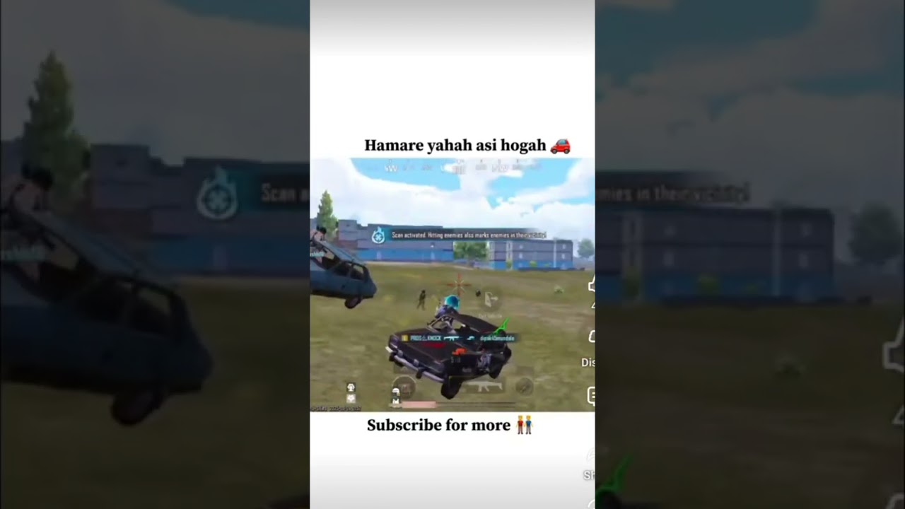 Bgmi 1v4 fail clutch on a moving car 