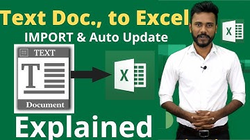 MS Excel - Import Data from Text Document  I  with Auto Refresh I Vedanta Educational Academy