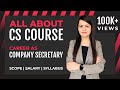 How to become a CS? All about Company Secretary-Eligibility, Exams, Scope, Salary - By CA/CS Vidushi