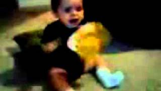 Future Steeler waving the Terrible Towel