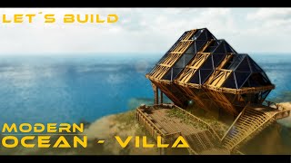 MODERN-OCEAN VILLA/RR-HOME DECO&MORE INTERIOR/SPEEDBUILD PvE BASE/FUTURISTIC BUILDING ARK/ASA