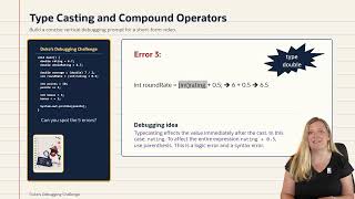 Information Duke's Debugging Challenge #5 of 5 - Typecasting and Compound Operators Solution Guide