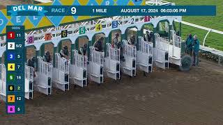 Zimba Warrior wins race 9 at Del Mar 8/17/24