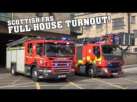 *EDINBURGH* [FULL HOUSE RESPONSE] - Tollcross Fire Station | 2x Rescue Pump & Turntable Ladder!