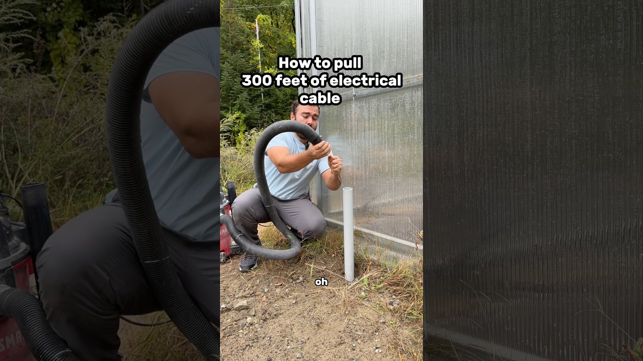 Pulling electrical cable through 300 feet of conduit