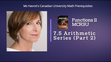 Functions 7.5  Arithmetic Series (Part 2)