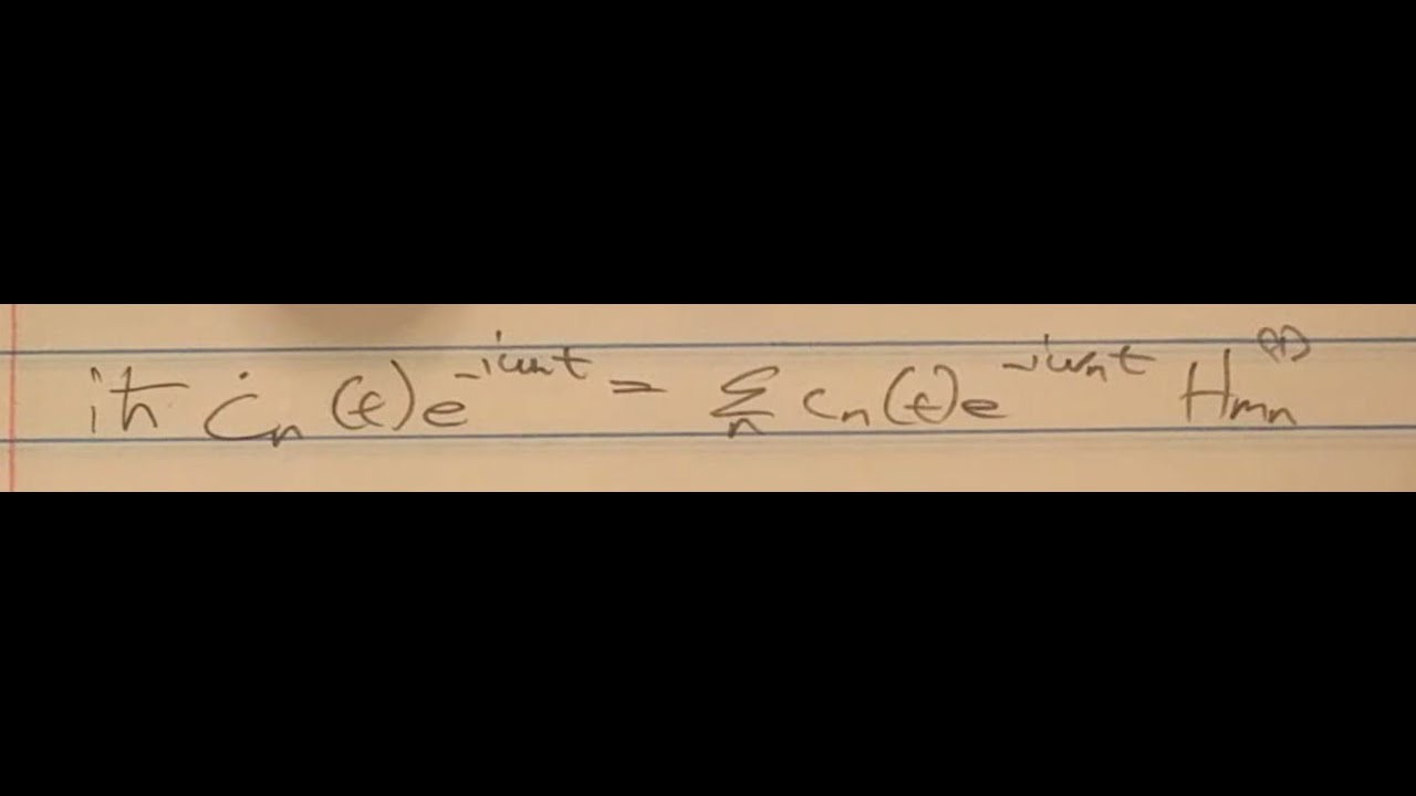 Time Dependent Perturbation Theory - YouTube