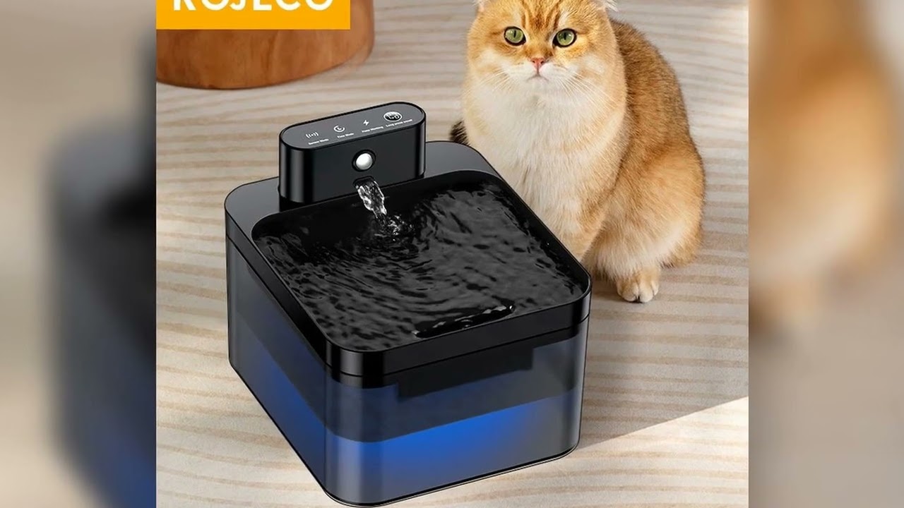 A must-have product! ROJECO Wireless Automatic Cat Water Fountain 2600mAh Pet Water Dispenser For