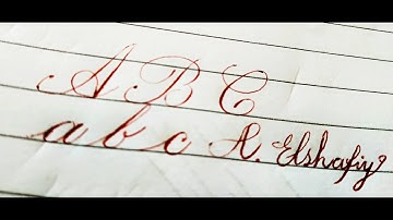 letters a,b,c neat cursive handwriting