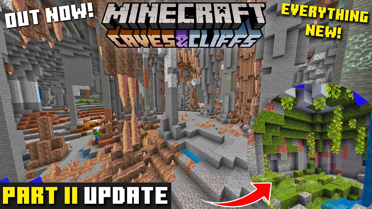 EXPLORING *NEW* 1.18 Minecraft Caves and Cliffs PART 2 - UPDATE OUT NOW ...