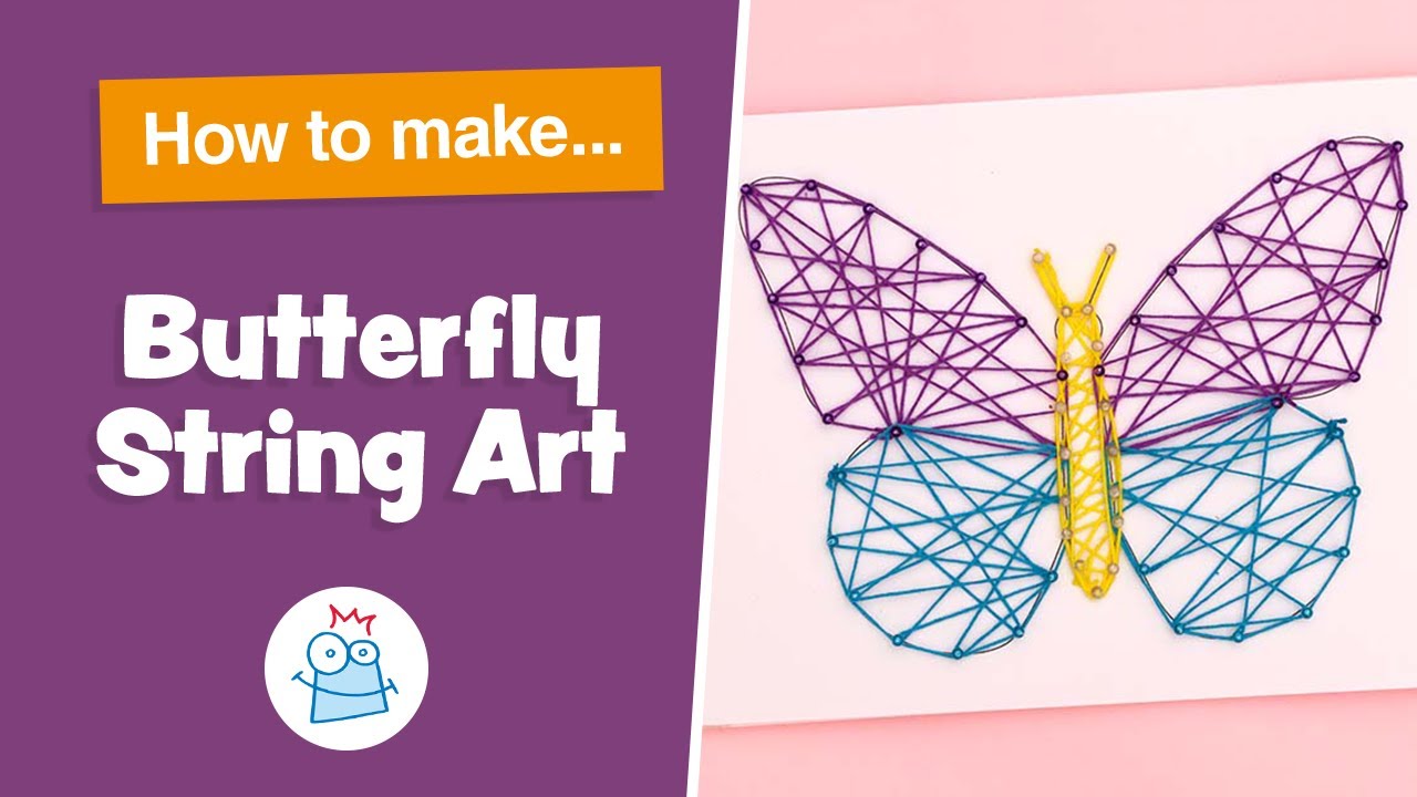 Butterfly String Art craft activity guide