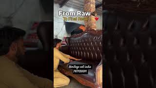 wooden handcarved royal sofa set manufacturing process in short #furniture #indiancraft #sofa #wood