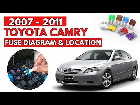 مخططات صندوق المصاهر وموقعه في تويوتا كامري 2007 إلى 2011 دليل المستخدم 