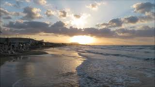 Coucher De Soleil 1 Sur La Mer En Crete