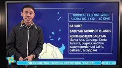 Press Briefing: Tropical Depression "#CarinaPH" Update Monday 5AM, July 13, 2020