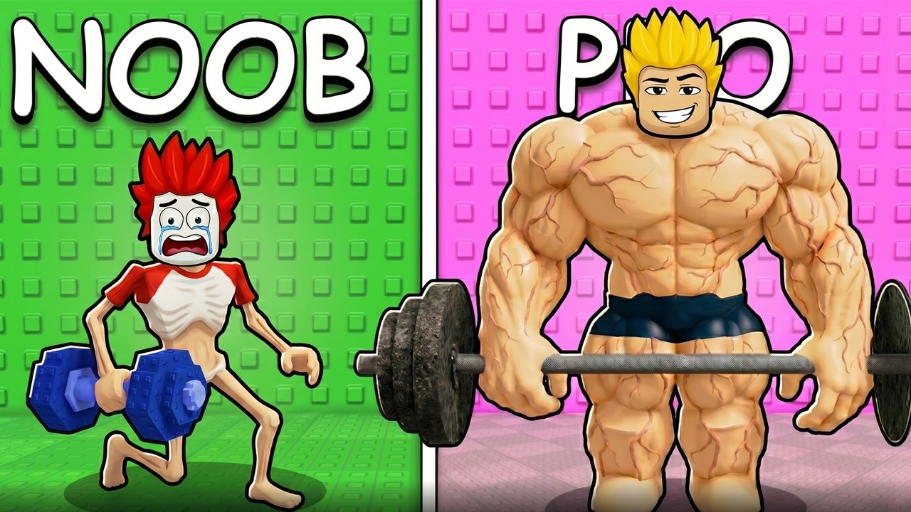 Khaleel Becomes STRONGEST Bodybuilder to Troll Friends 😱💪 | Roblox +1 Muscle to Arm Wrestle