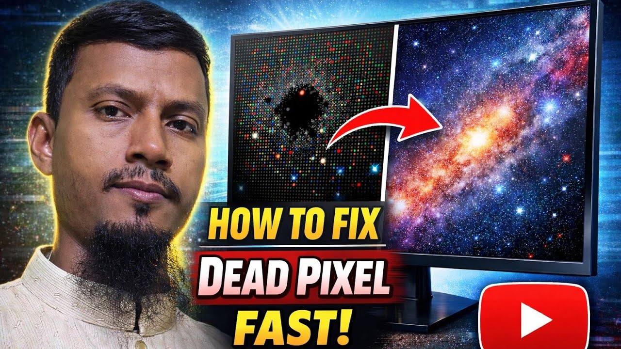 How To Fix A Dead Pixels Monitor Panel || Created by Afjal Hossain ...
