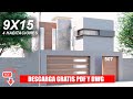 PLANO DE CASA 9 X 15 METROS ¡GRATIS! / HOUSE PLANS ¡FREE! 9 X 15 METERS