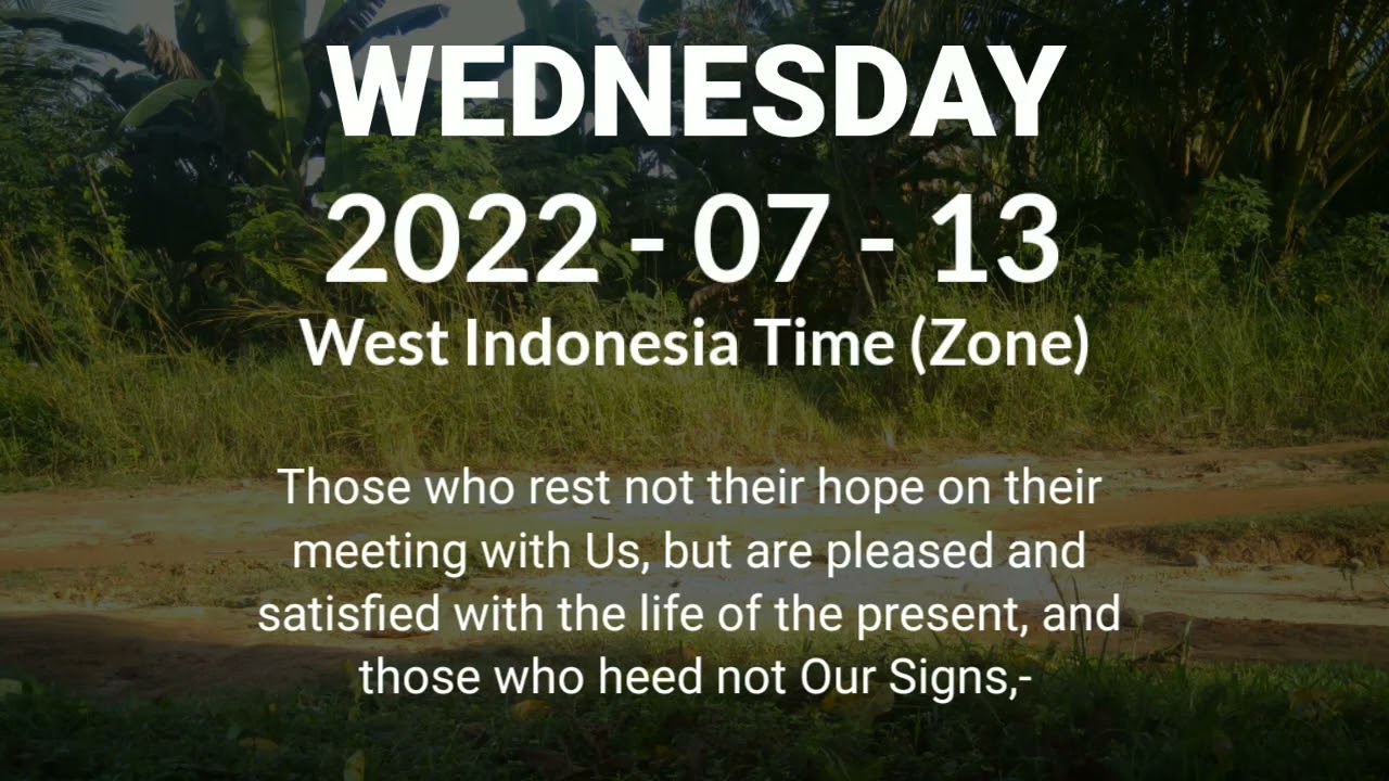 TODAY'S CALENDAR WEDNESDAY 2022-07-12
