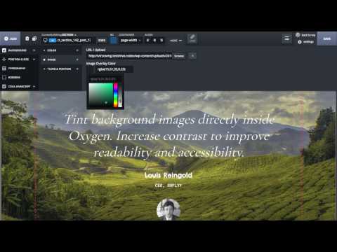 Oxygen - Visual Website Design, Inside WordPress