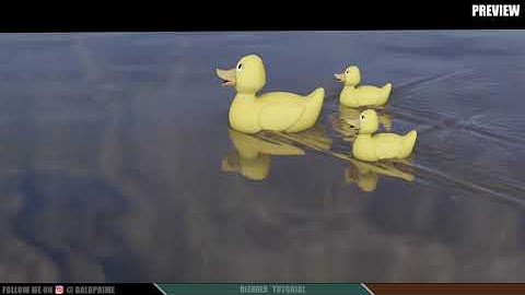 How to create Ducks animation | Water Shader | Dynamic paint - Blender 2.90 Beginners tutorial