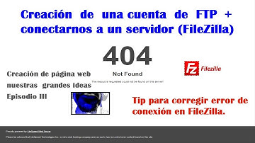 Crear cuenta FTP desde #cPanel | Tips error de conexión | #FileZilla 💽