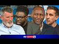 "I disagree" | Keane, Richards, Vieira &amp; Neville DEBATE the title race after Man City beat Arsenal
