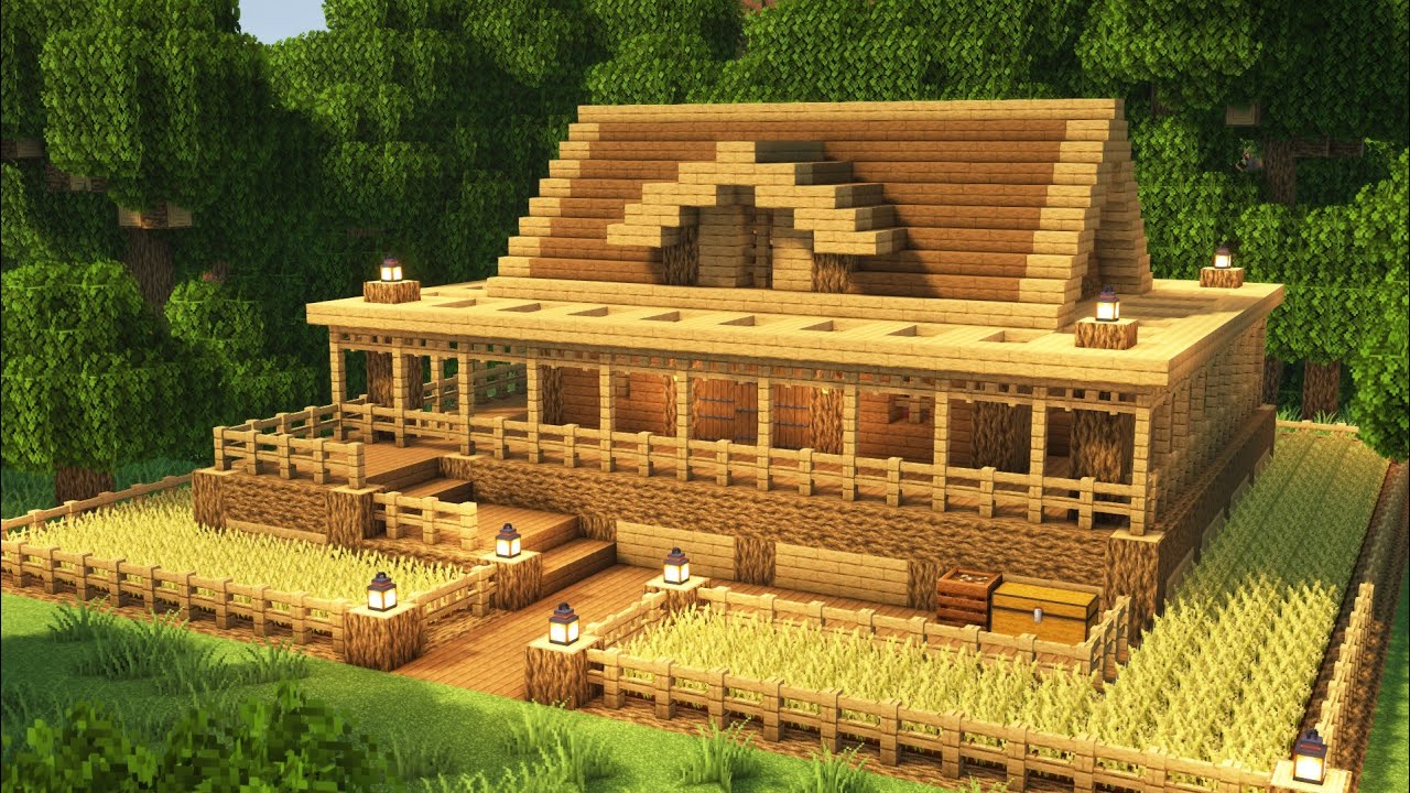 【Minecraft】建築教學:簡易的生存木屋(我的世界) - YouTube