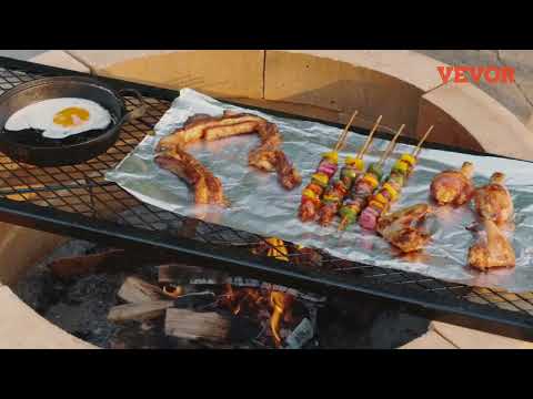 VEVOR X-Marks Fire Pit Grill Grate Ultimate BBQ Gear for Camping Outdoor Parties