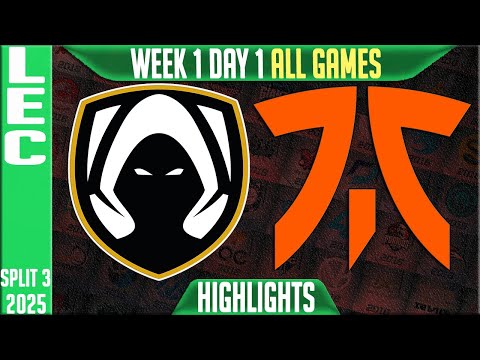 TH vs FNC ALL GAMES Highlights | LEC W1D1 Split 3 | Team Heretics vs Fnatic