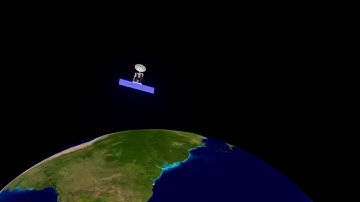 From Space, Close up of Low Earth Orbit Satellite