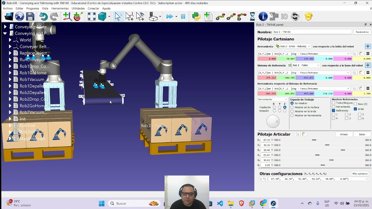 PALETIZADO EN POLYSCOPE UNIVERSAL ROBOTS