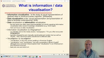 Visualisation 01-1: Introduction - Objectives & motivation