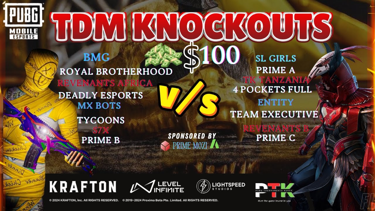 PTK AFRICA 2v2 TDM KNOCKOUTS |KING'ARA Vs FLEXXA | PUBG MOBILE