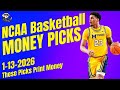 College Basketball MONEY PICKS for 1-13-2026 – These Picks Print Money