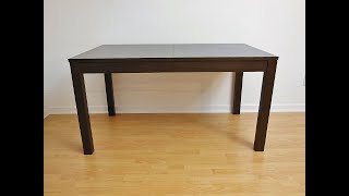 Ikea BJURSTA Extendable Table Black Brown Profile