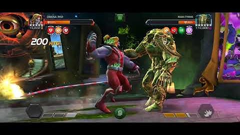 Act 7(7.2.4)book 2 man thing boss almost solo with omega red mcoc(marvel contest of champions)