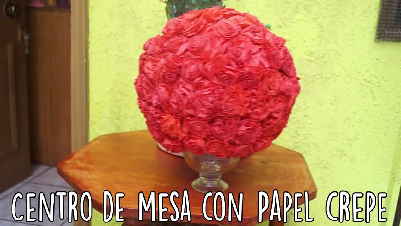 Usos del papel crepe !! - Centro de mesa !! - YouTube