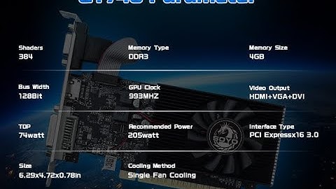 SOYO Geforce GT 740 Low Profile Graphics Card, 4GB DDR3 128 Bit Video Card with HDMI VGA DVI