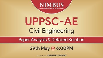 UPPSC-AE | Paper Analysis & Detailed Solution  | Civil Engineering | Live Session