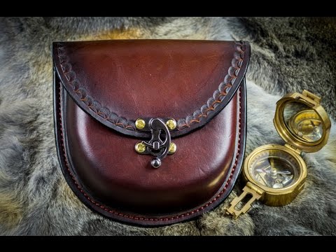 How I make a Large Wet moulded Leather Possibles Belt Pouch - YouTube