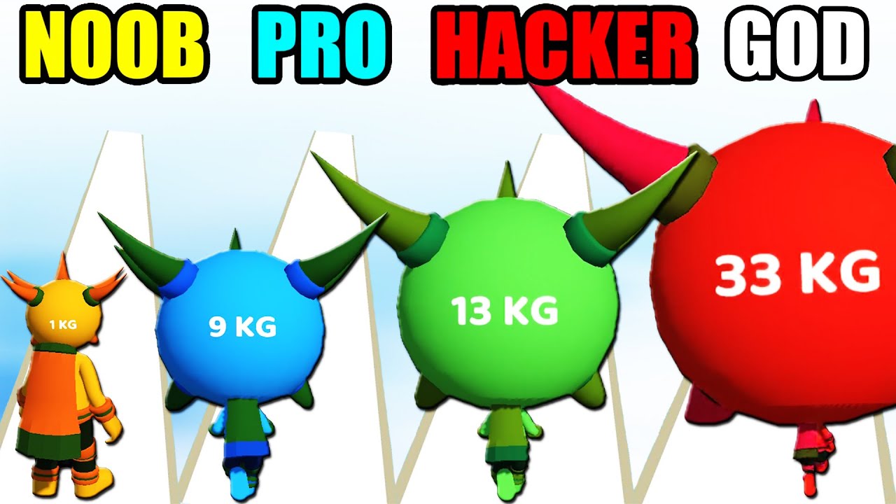 NOOB vs PRO vs HACKER vs GOD in Big Head Man Run