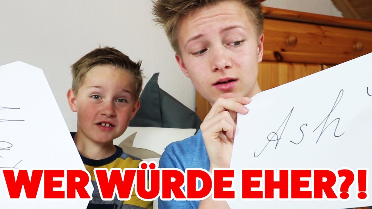 WER WÜRDE EHER CHALLENGE - Ash gegen Max - TipTapTube - YouTube