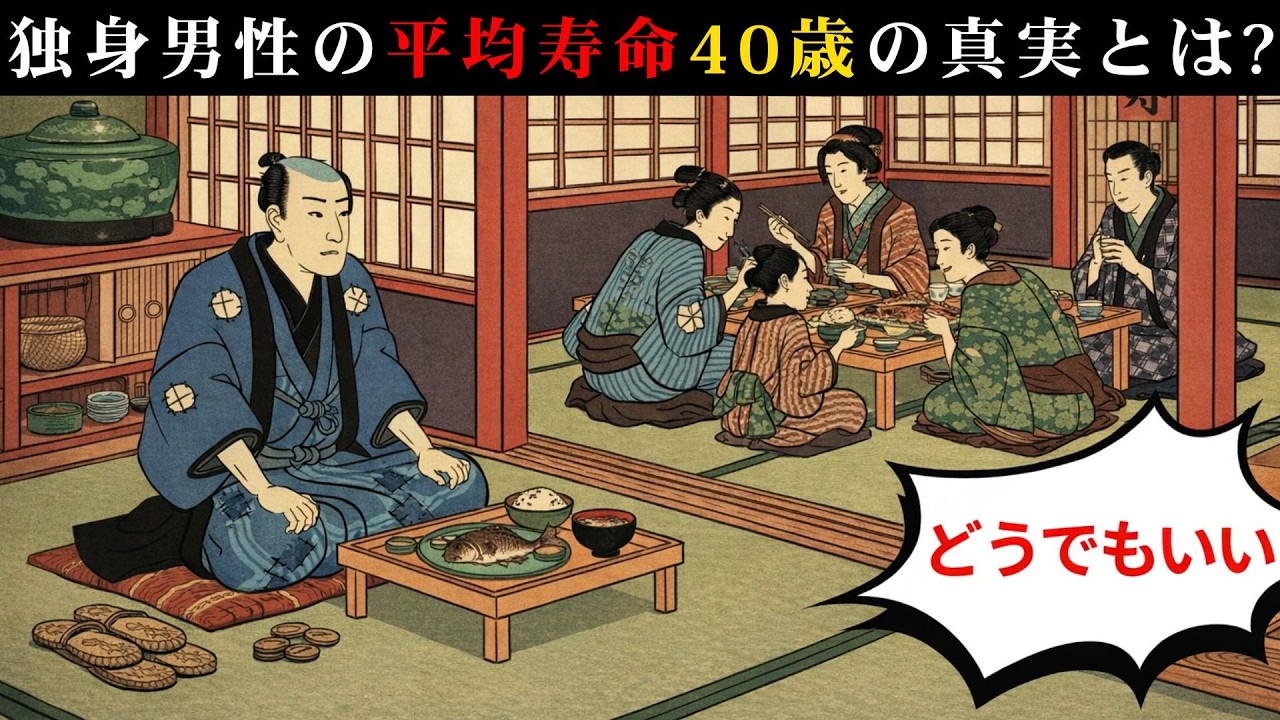 【秘密】寿命四十年の江戸時代。三十歳独身男が「生きるため」に休む一日【江戸時代の庶民】【江戸ログ】