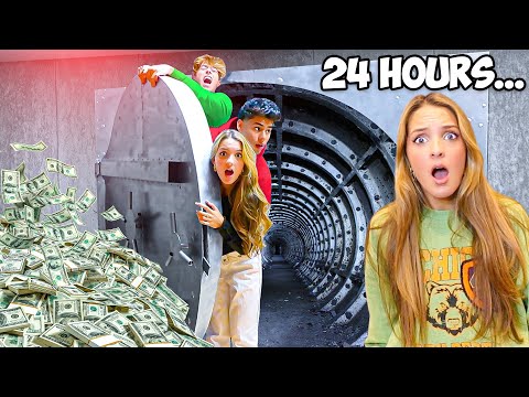 SURVIVING 24 HOURS IN A BANK VAULT!!