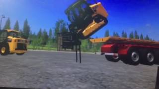 Fs17 jcb on its forks.