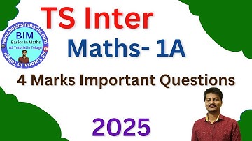 TS Inter Maths 1A - 4 Marks Important Questions (Exam Preparation Guide)
