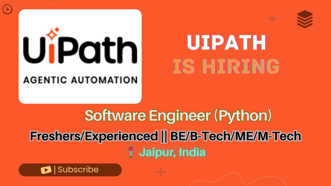 UiPath is Hiring Software Engineer (Python) | Freshers & Experienced ...